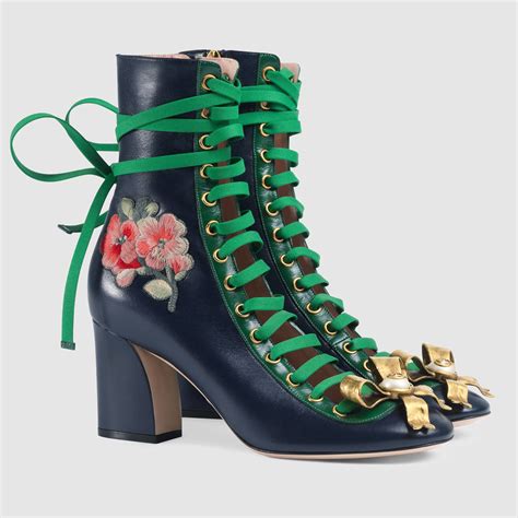 gucci blue ankle boots|gucci boots embellished.